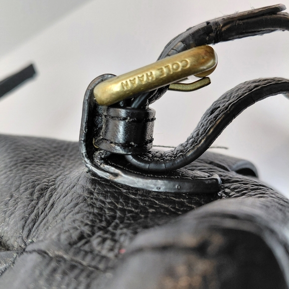 Cole Haan Jade Backpack Black Pebbled Leather - Picture 8 of 14